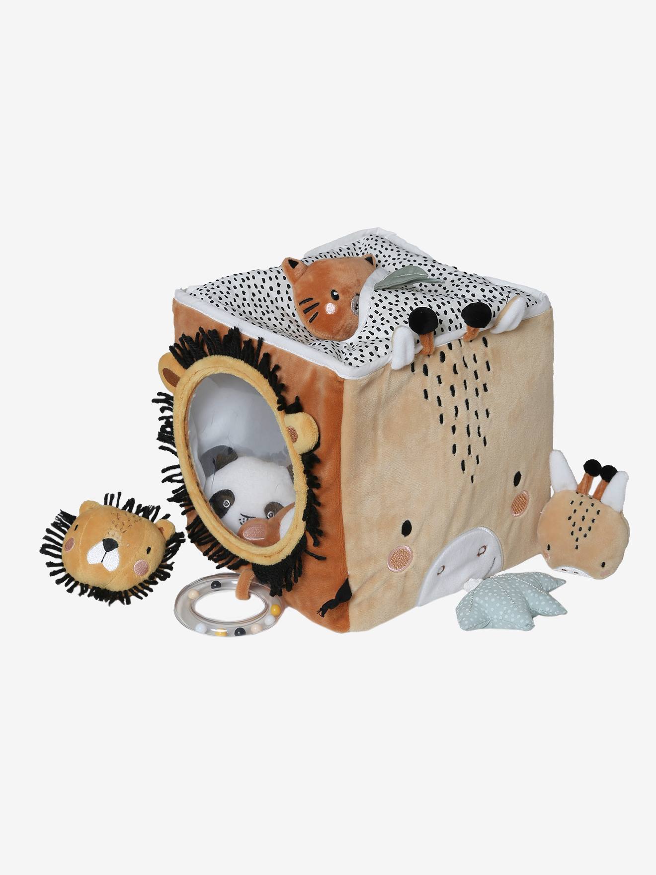 Grand cube d'activités en tissu TANZANIE multicolore