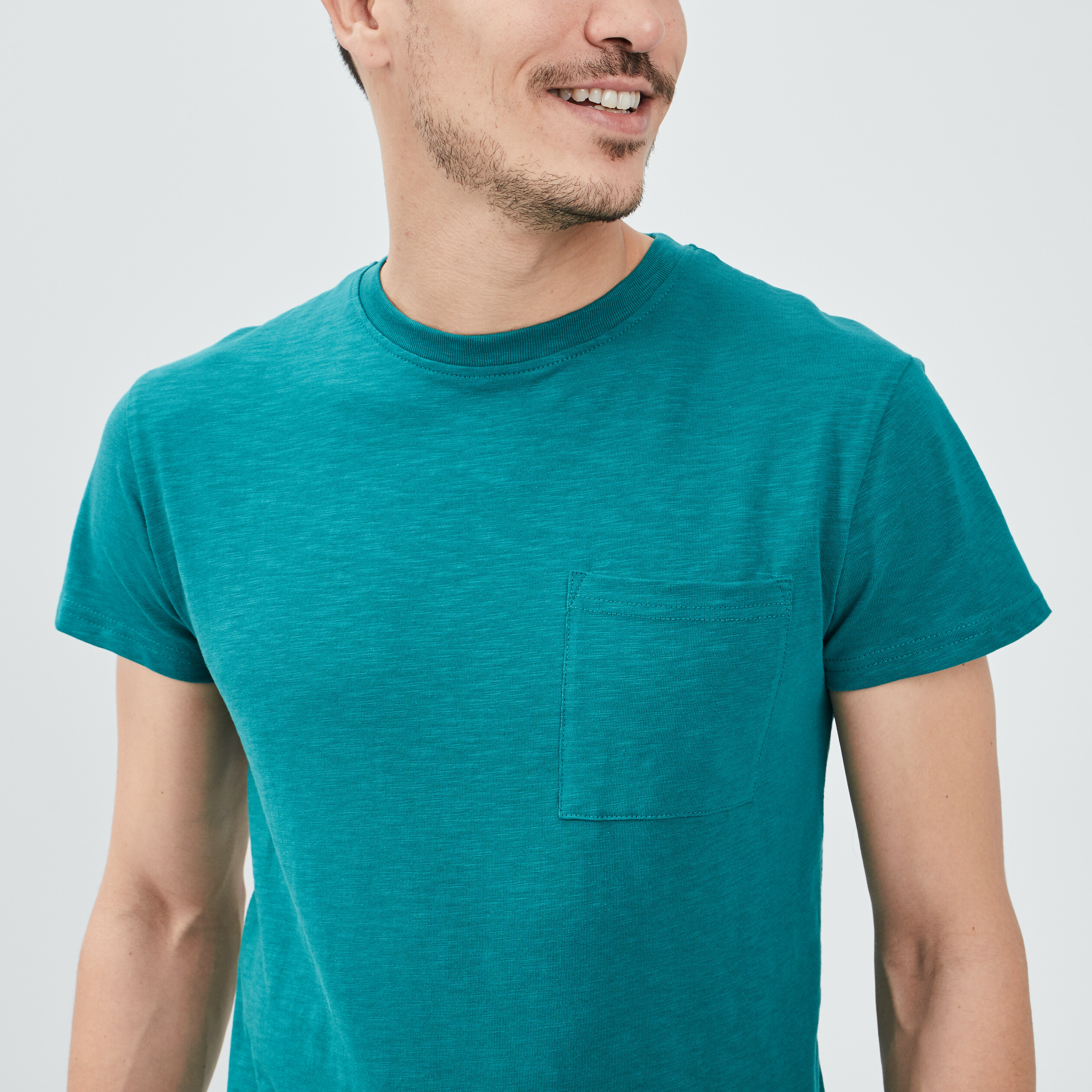 T-shirt manches courtes vert menthe homme | La Halle