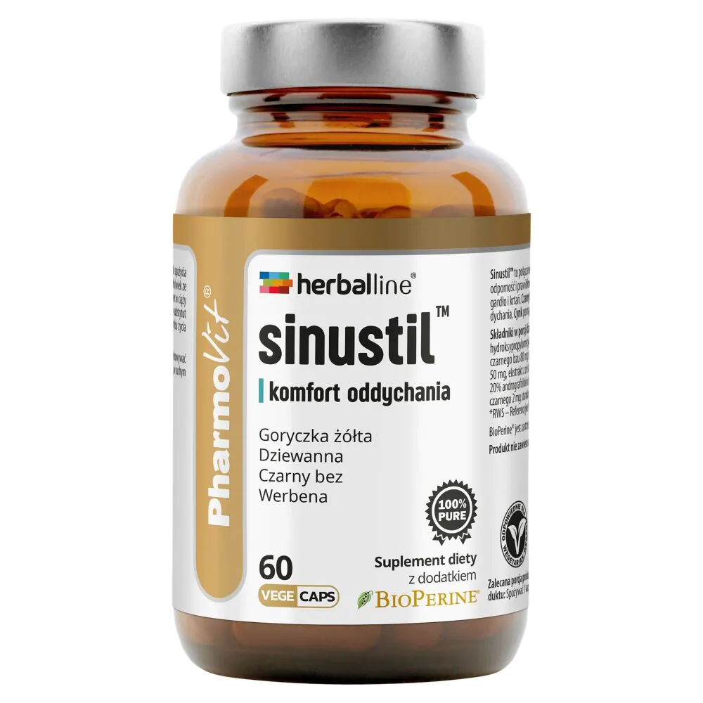 Cápsulas PharmaVit Herballine Sinustil para Alívio da Respiração