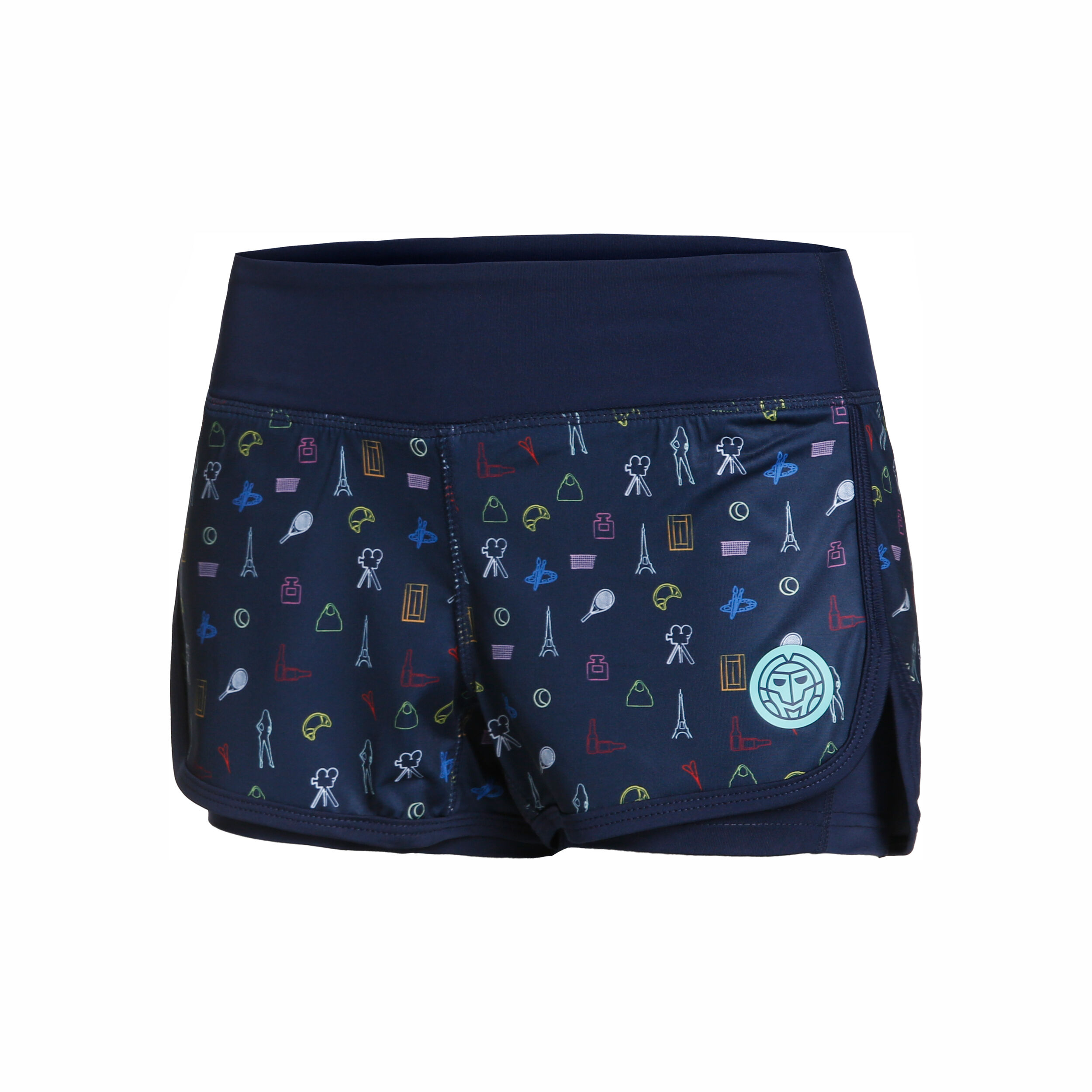 Chidera Tech 2in1 Shorts Damen - Dunkelblau, Mehrfarbig