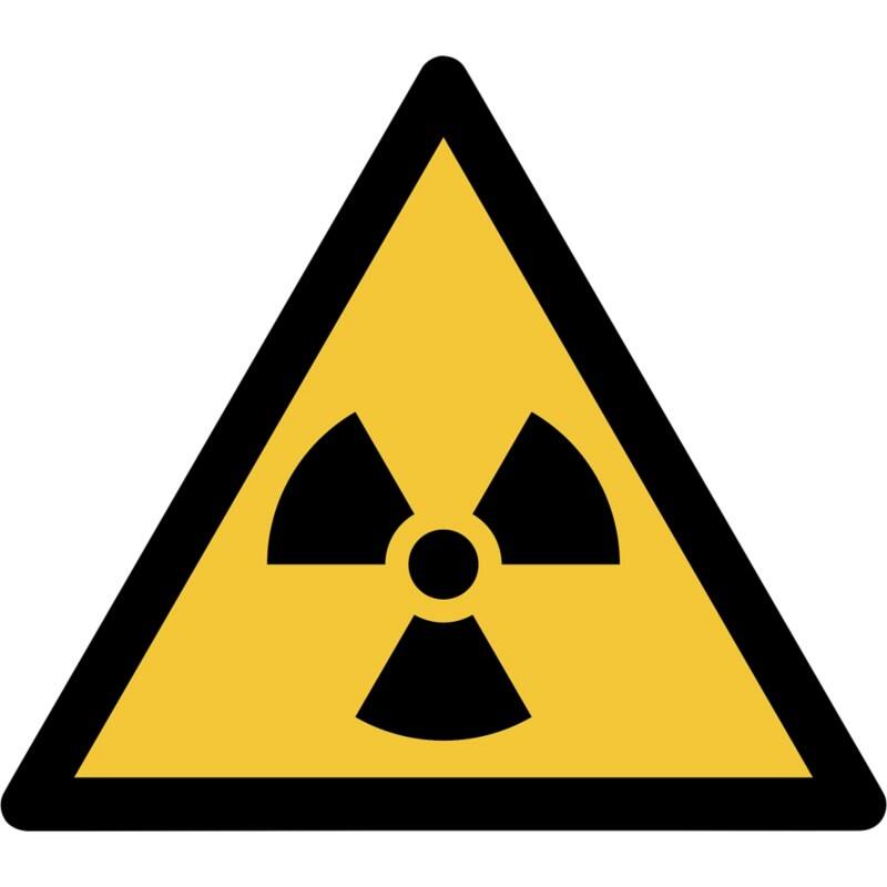 Djois Warnschild Warnung vor radioaktiven Stoffen Klebstoff, einschraubbar PP (Polypropylen) 15 (B) x 0,14 (H) cm 3 Stück