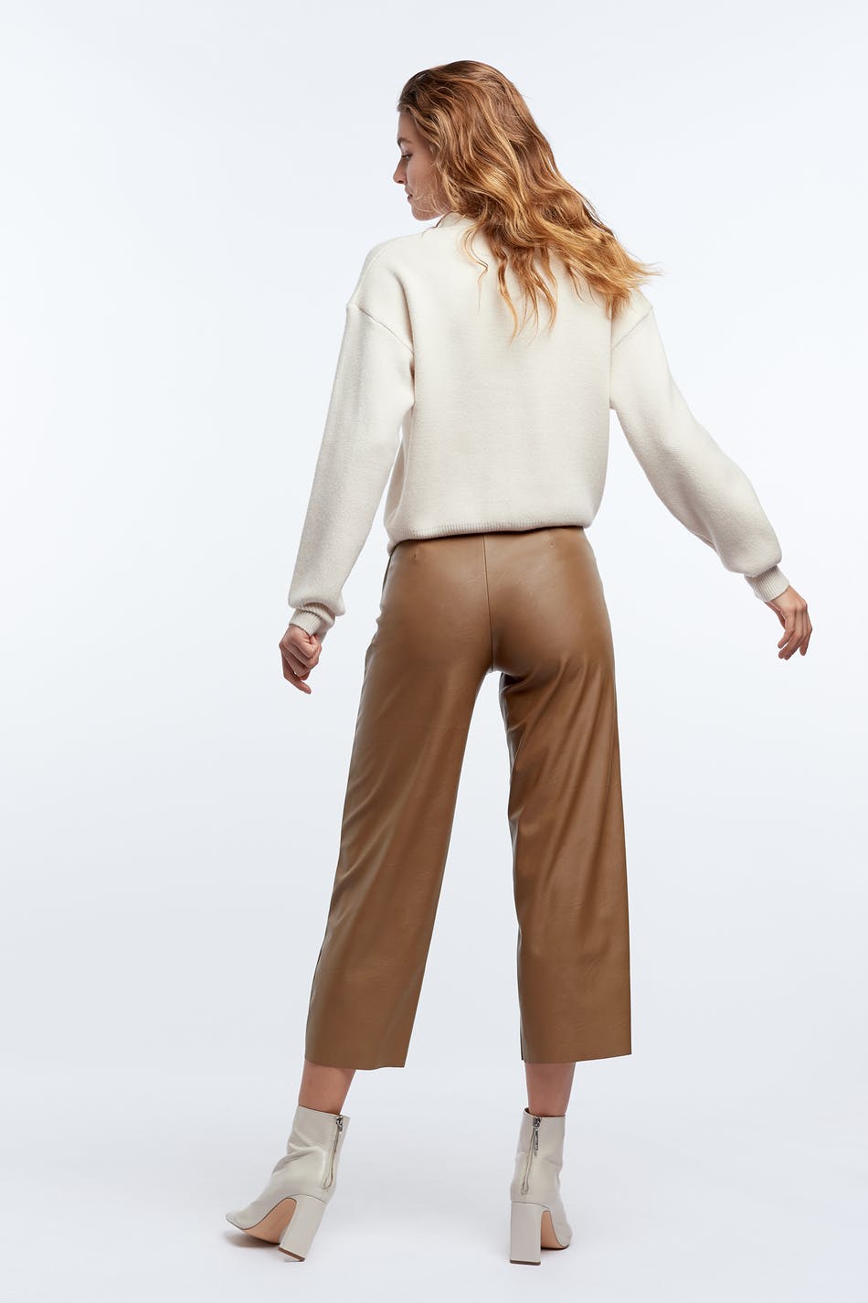 Holly PU culotte trousers