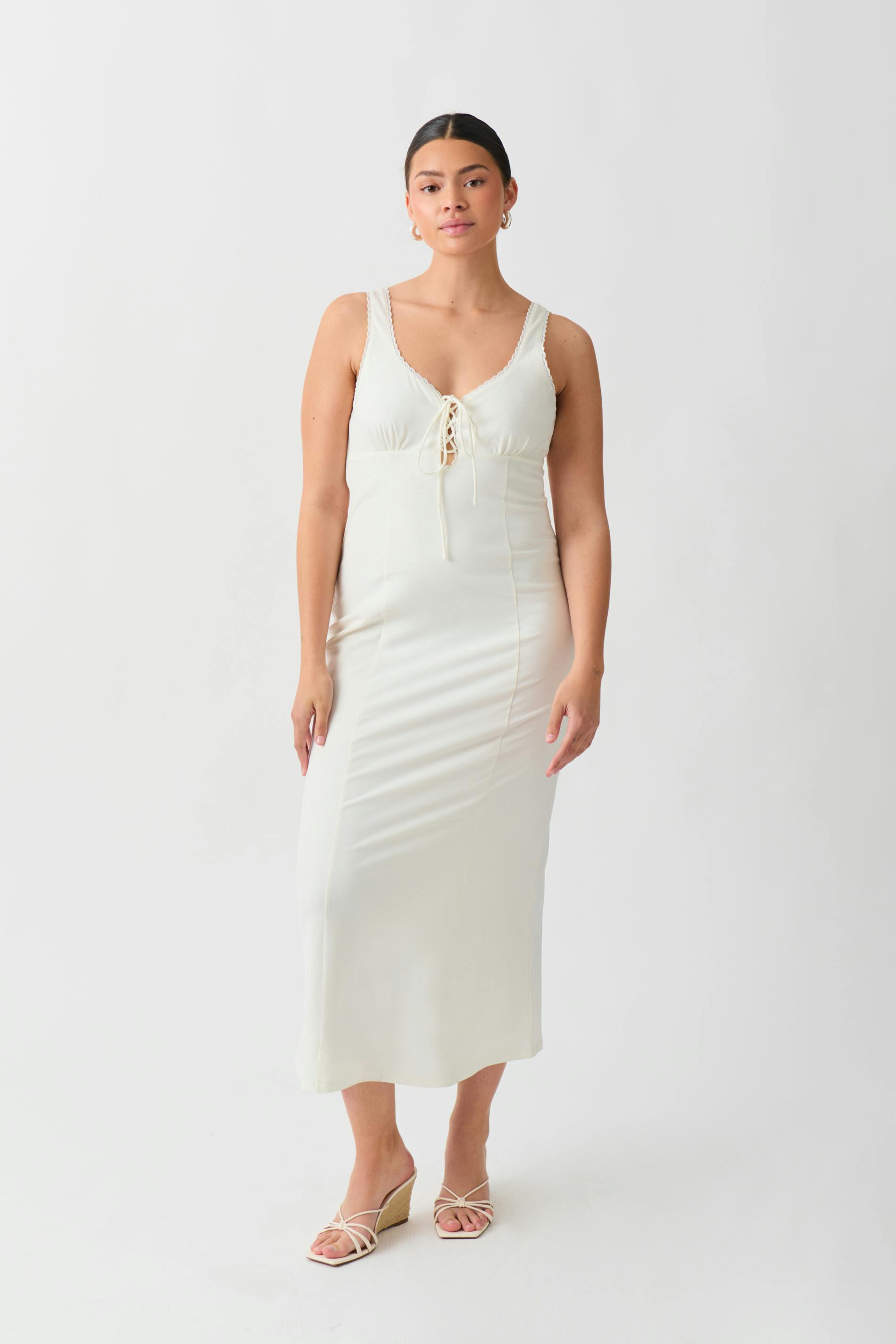 Lacing midi dress
