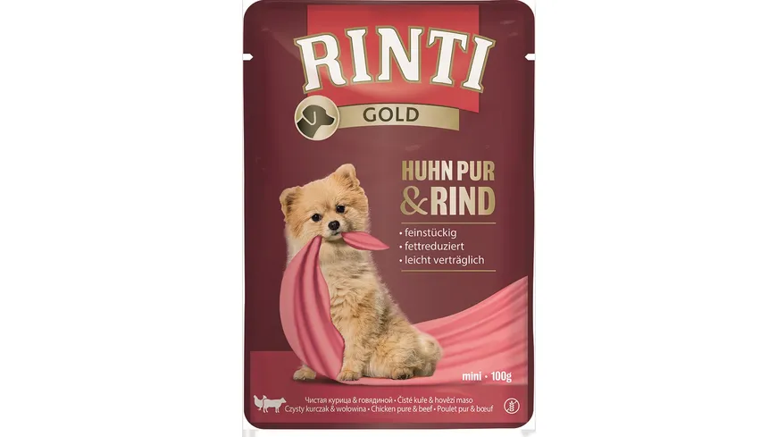 RINTI Hundenassfutter Gold Huhn Pur & Rind 100 g