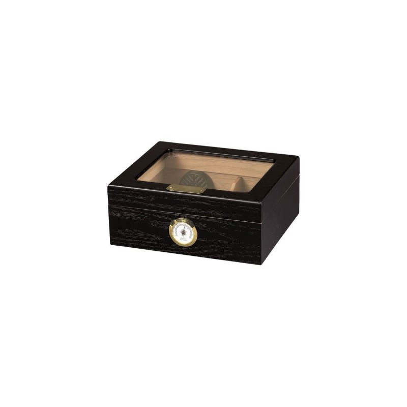 Humidor für Zigarren Quality Importers Capri schwarz glasstop für 25 - 50 Zigarren, Humidor für zu Hause