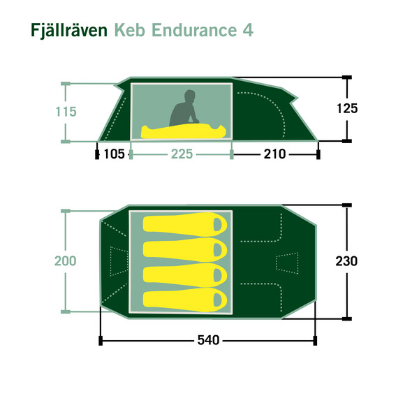 KEB ENDURANCE 4 - Tunnelzelt