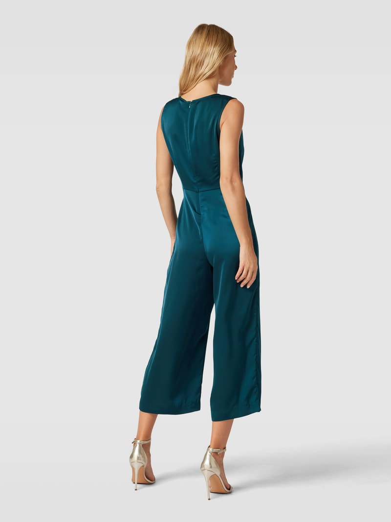 Jumpsuit in Wickel-Optik in blau