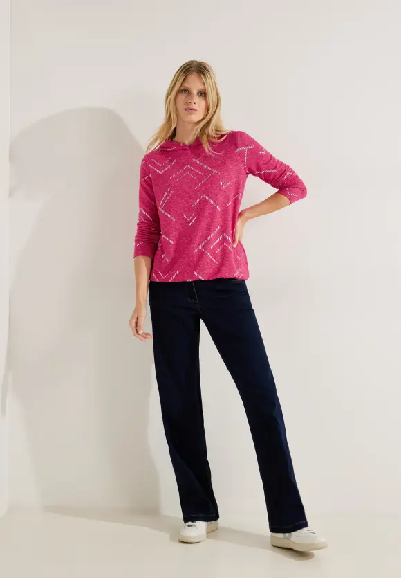 CECIL Hoodie Shirt mit Folienprint
