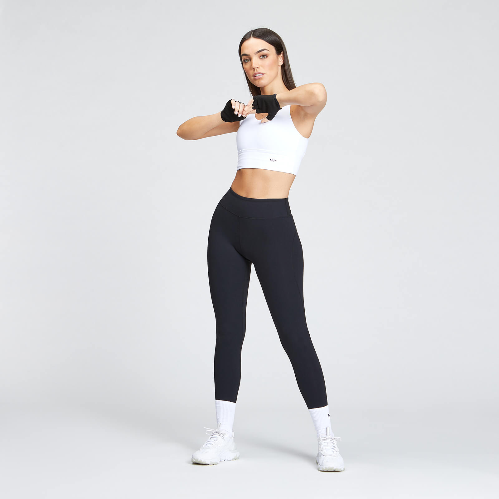 Brassière de sport longue MP Power pour femmes – Blanc