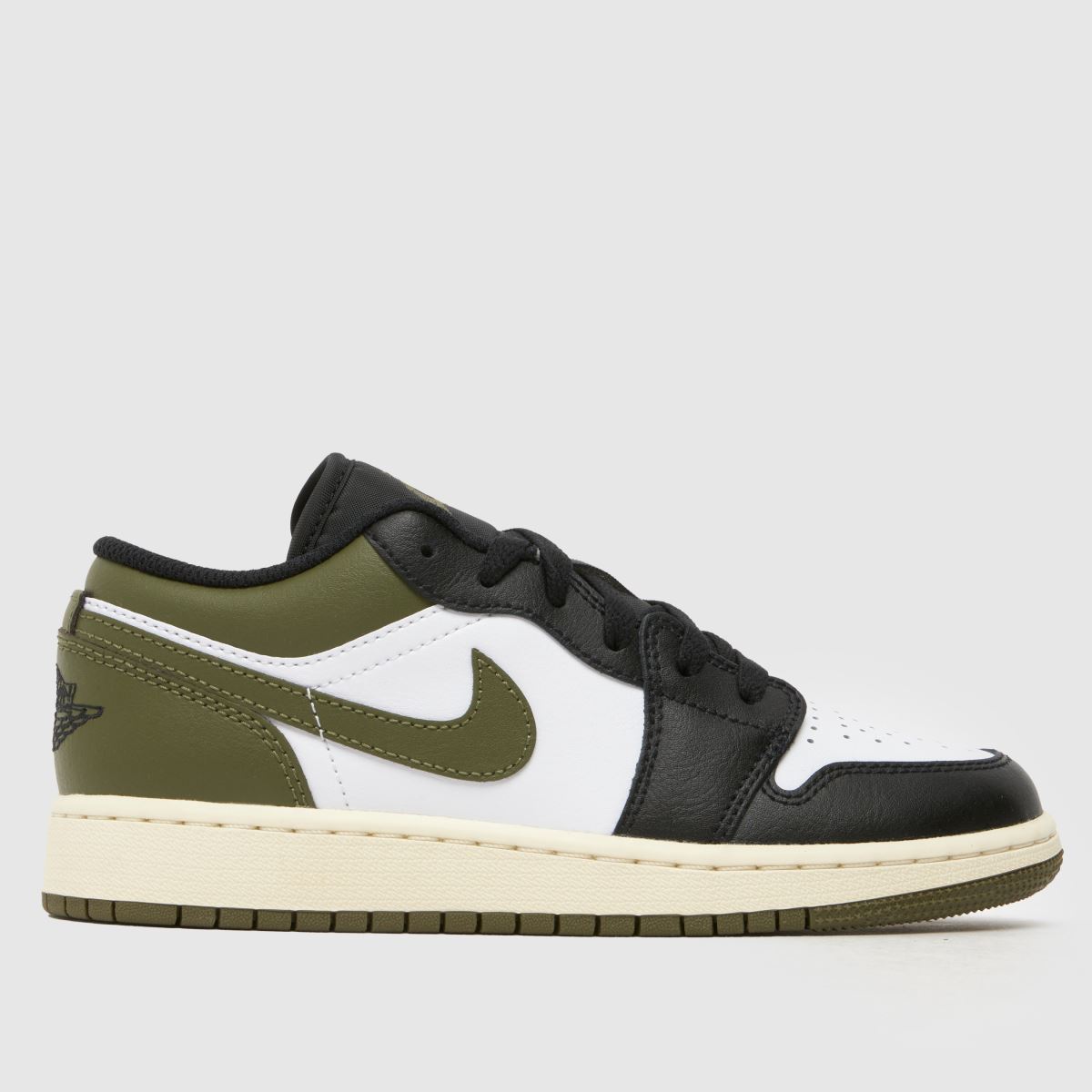 Bílé multifunkční tenisky Nike Jordan 1 Low pro chlapce a mládež