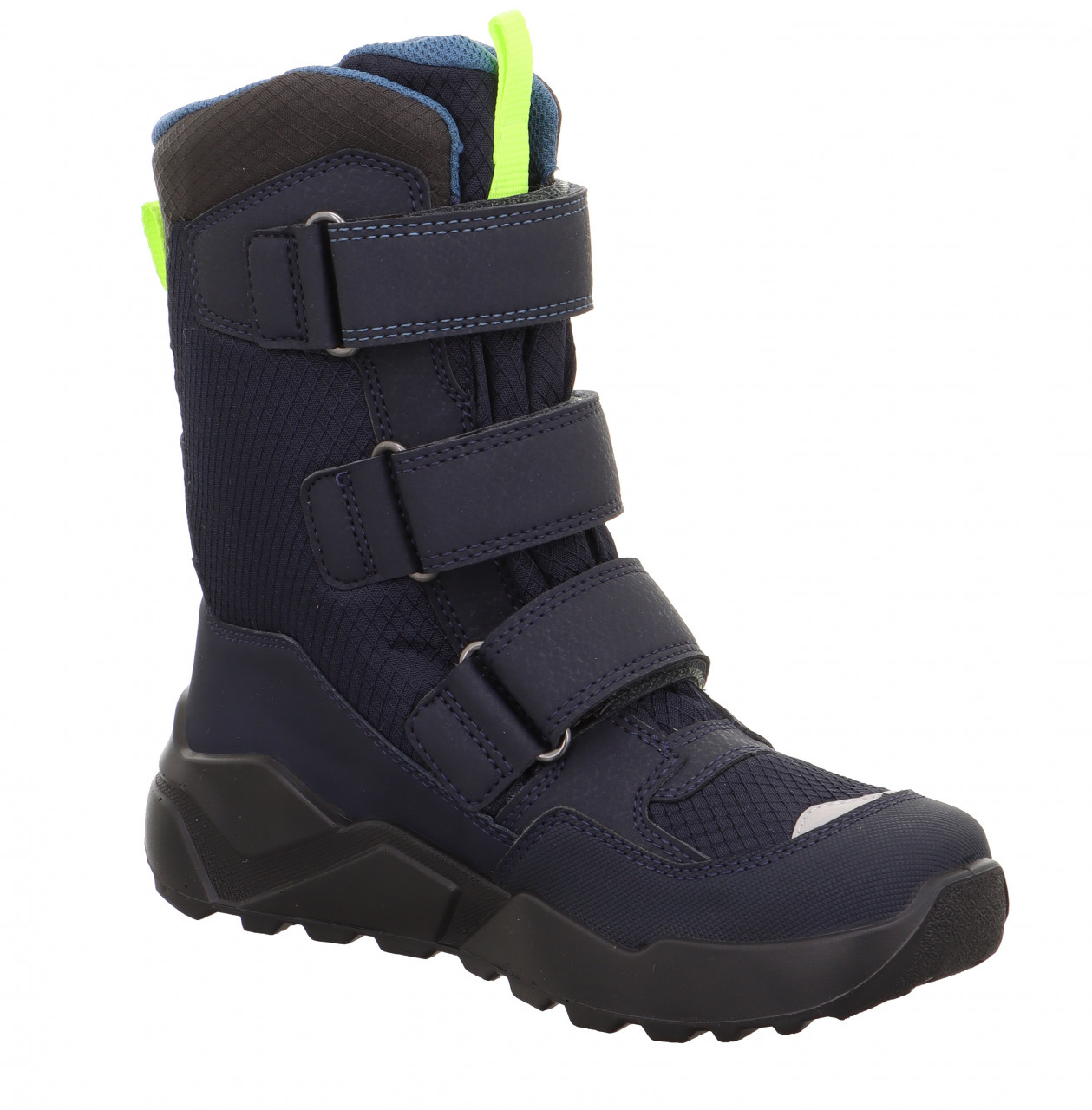 ROCKET - Blau/Gelb Stiefel mit Klettverschluss