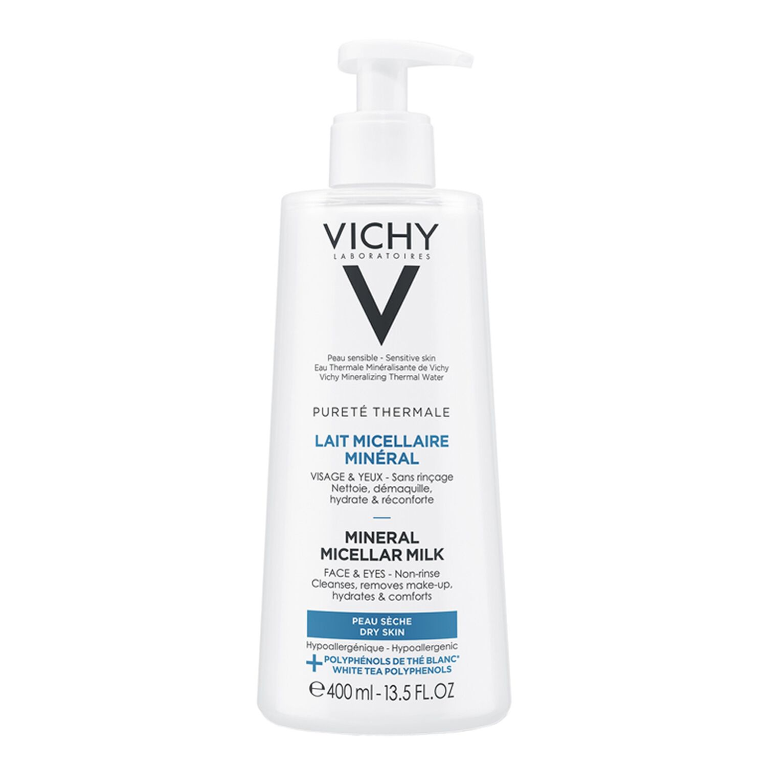 Vichy Lait Micellaire Minéral Visage et Yeux 400 ml