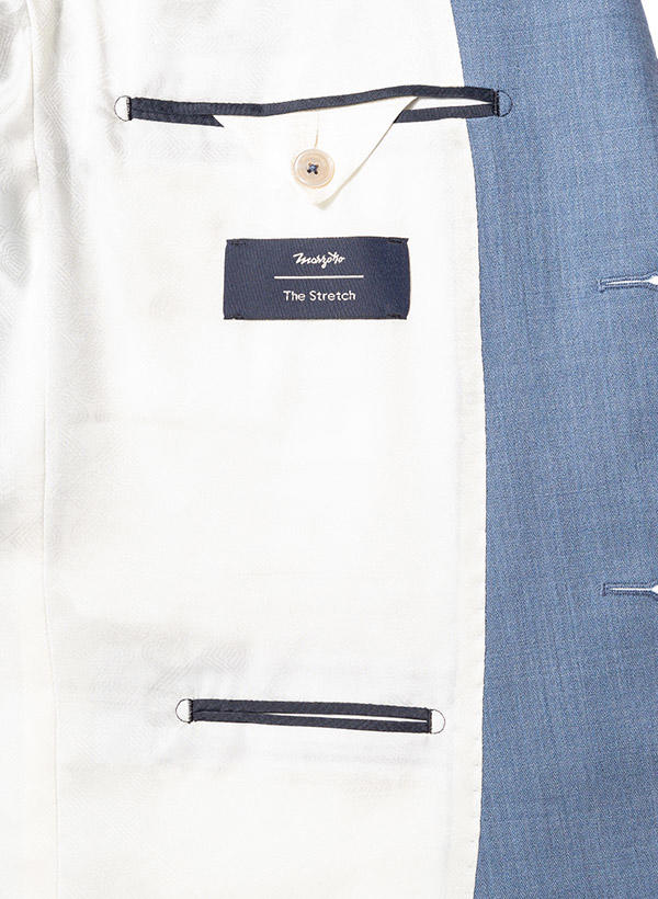 BALDESSARINI, Anzug mit Weste, Slim Fit, Schurwolle, blau