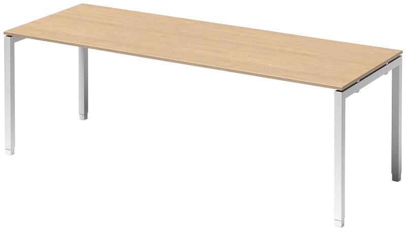 Bisley Schreibtisch Cito Ahorn, Verkehrsweiß 2.200 x 1.200 x 850 mm