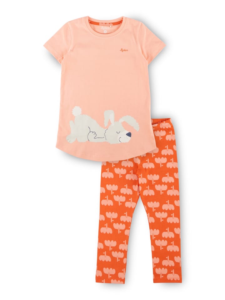 Sigikid Pyjama Kinder Schlafanzug in Rosa/Rot/ lange Hose günstig kaufen