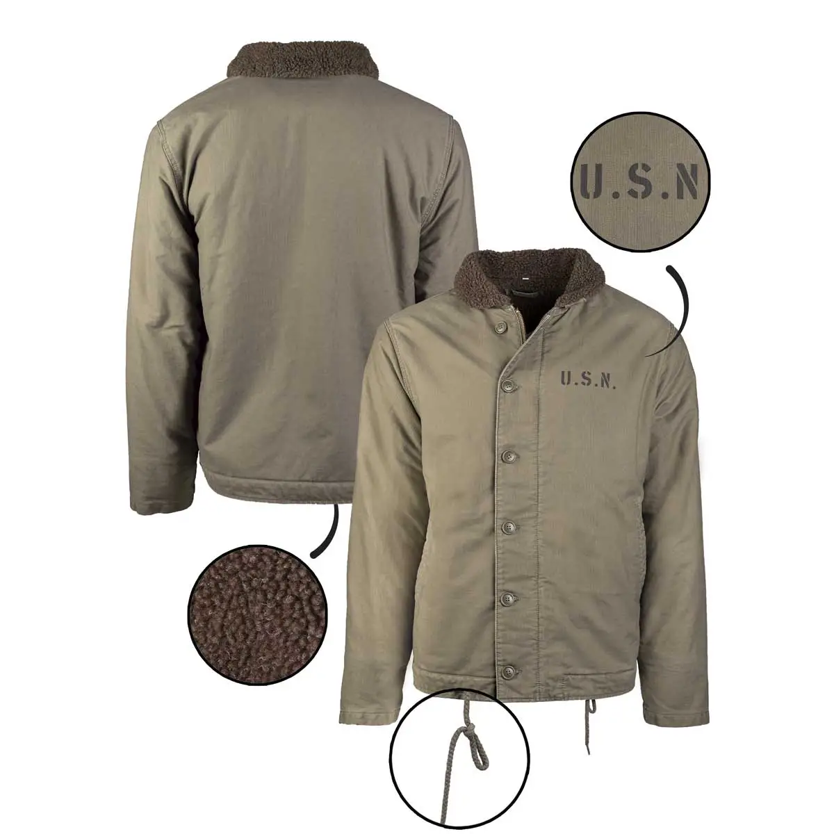 US Navy Deck Jacket N-1 oliv