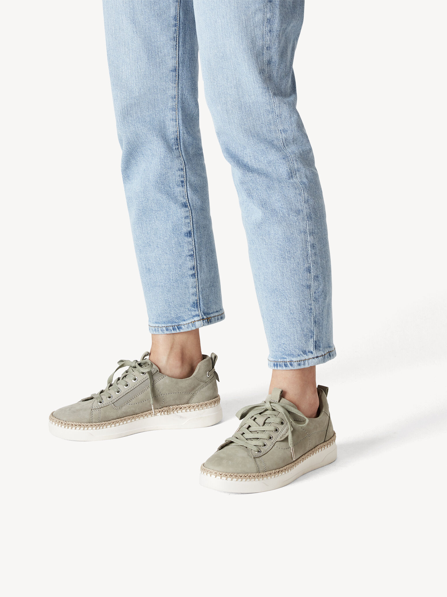 Basket en cuir - vert