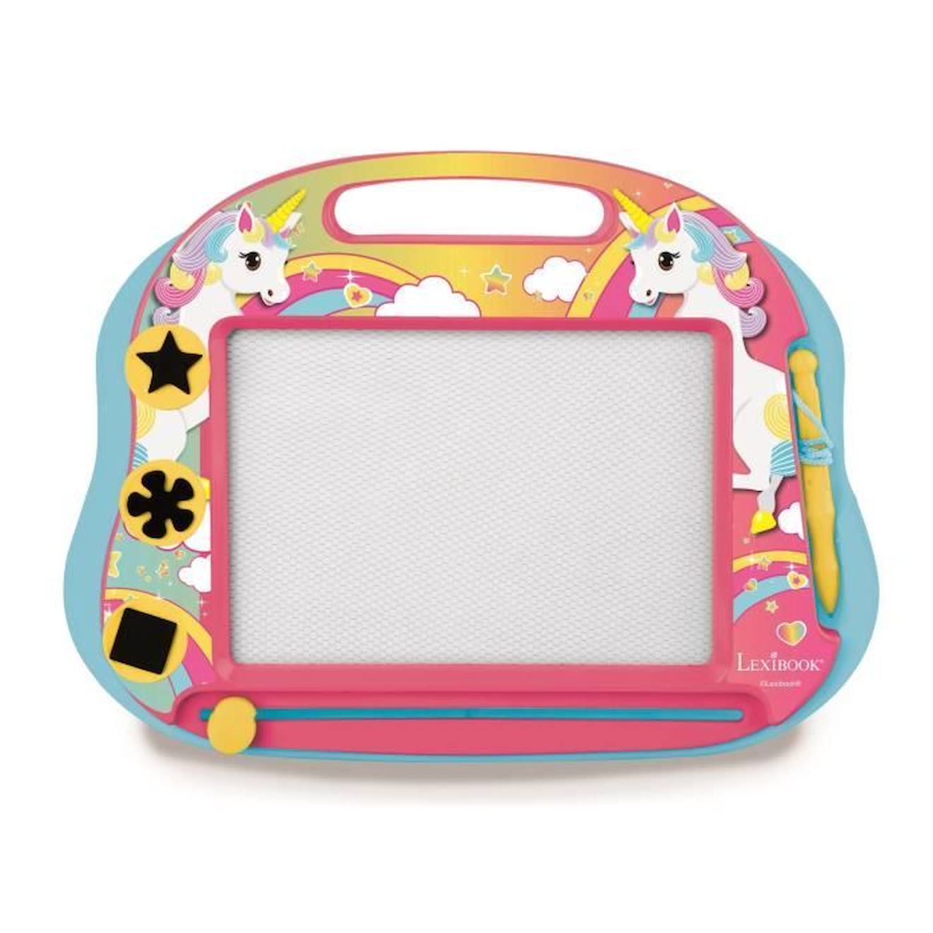 Ardoise magique Licorne format A5 avec accessoires magnétiques pour dessiner en couleurs