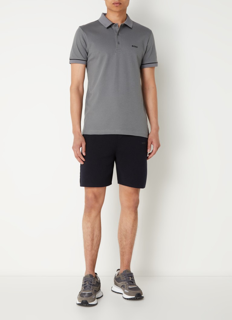 Polo HUGO BOSS Paule de corte regular com logotipo