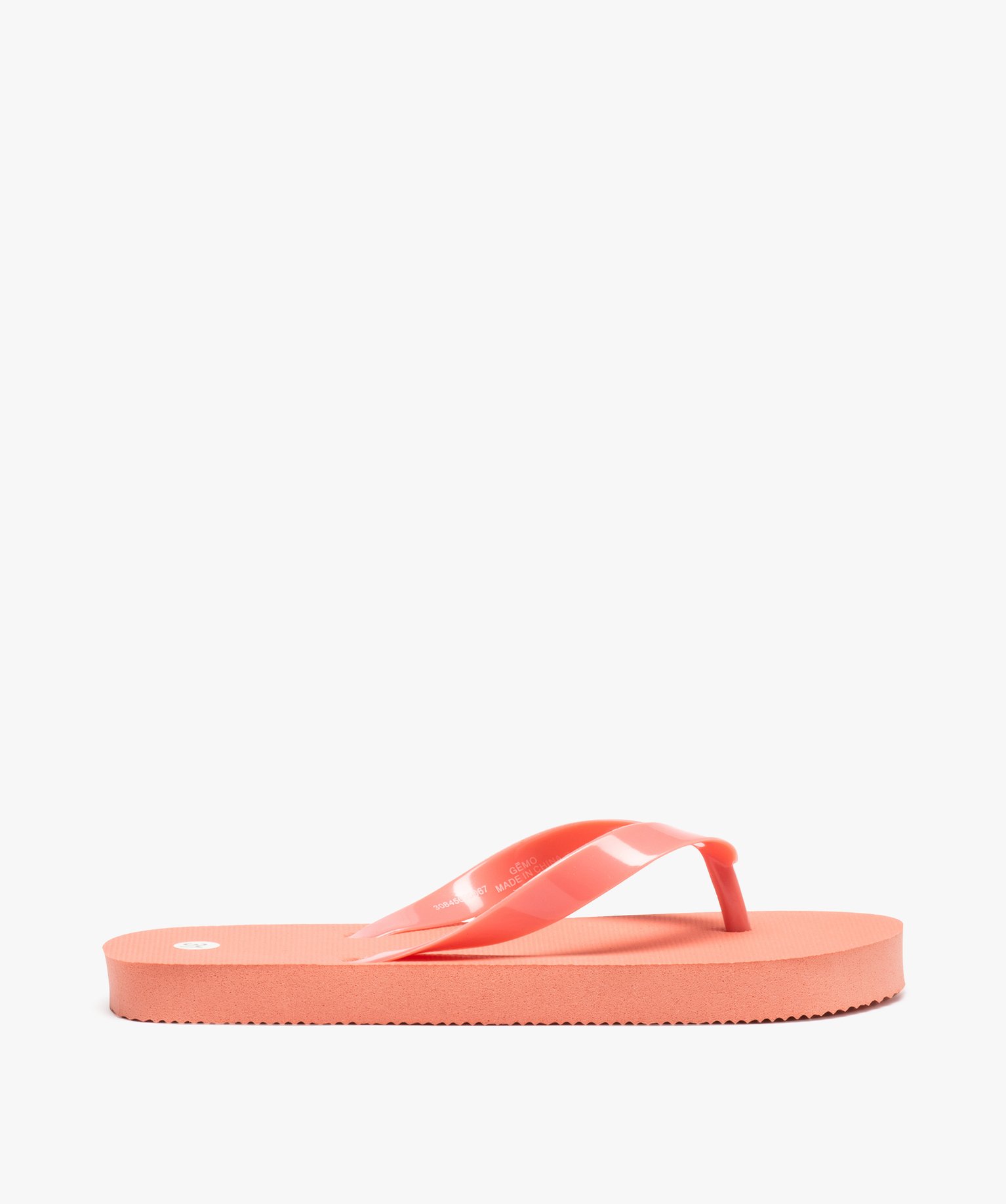 Tongs fille unies à brides souples extra-légères rose | GEMO
