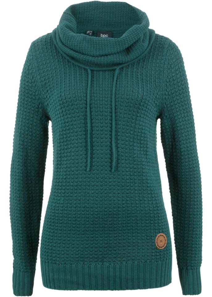 Rollkragenpullover mit Kordeln