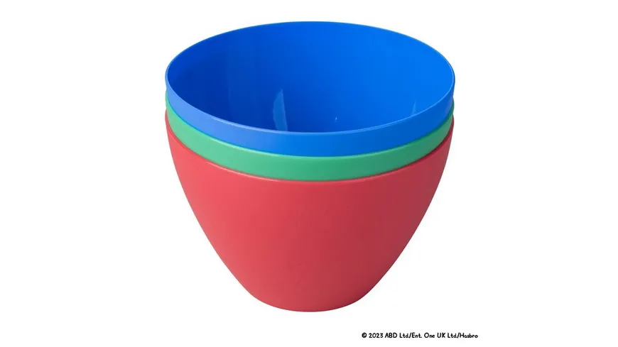 Dr.Oetker Schüssel-Set Peppa rot, grün, blau