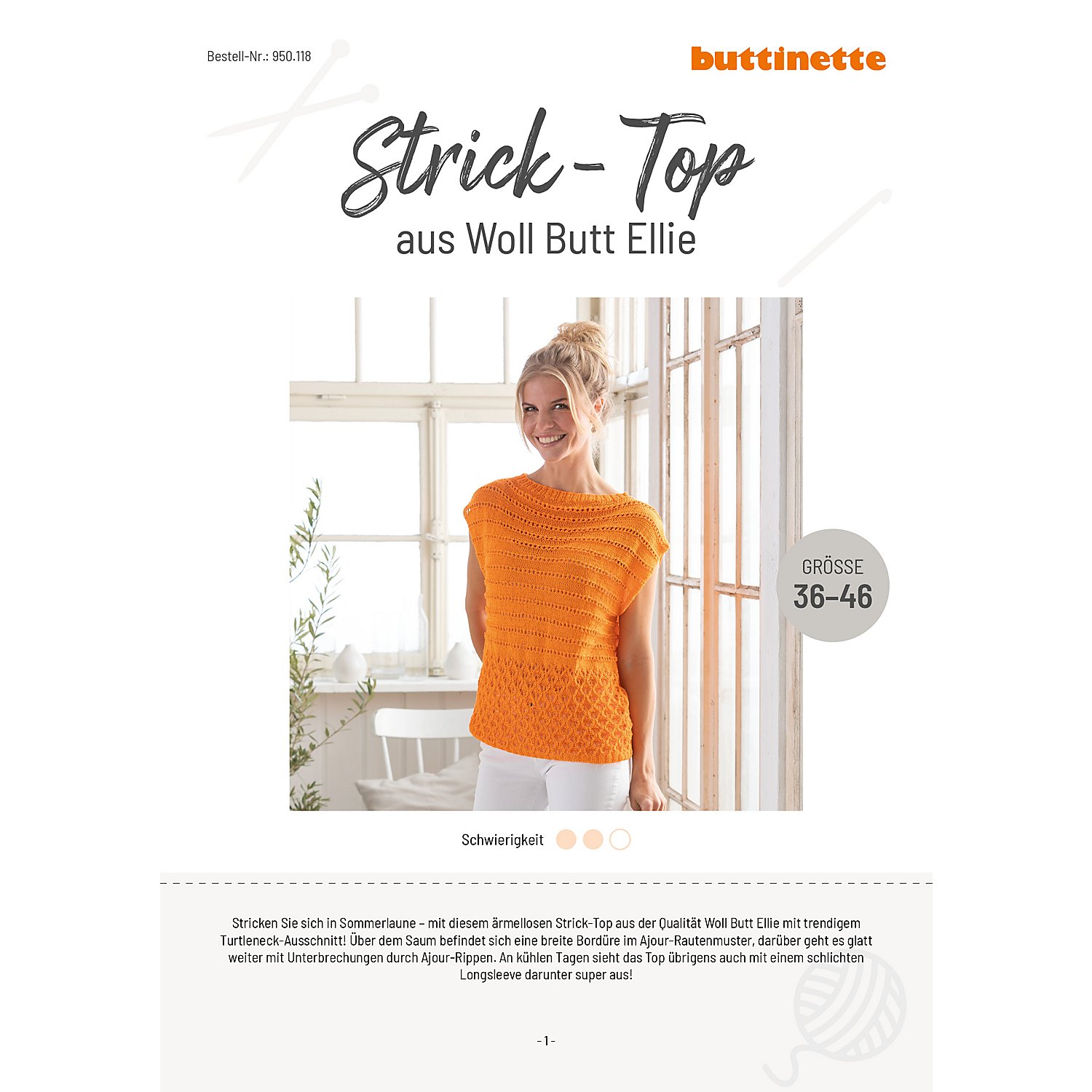 Strickanleitung - Top aus Woll Butt Ellie