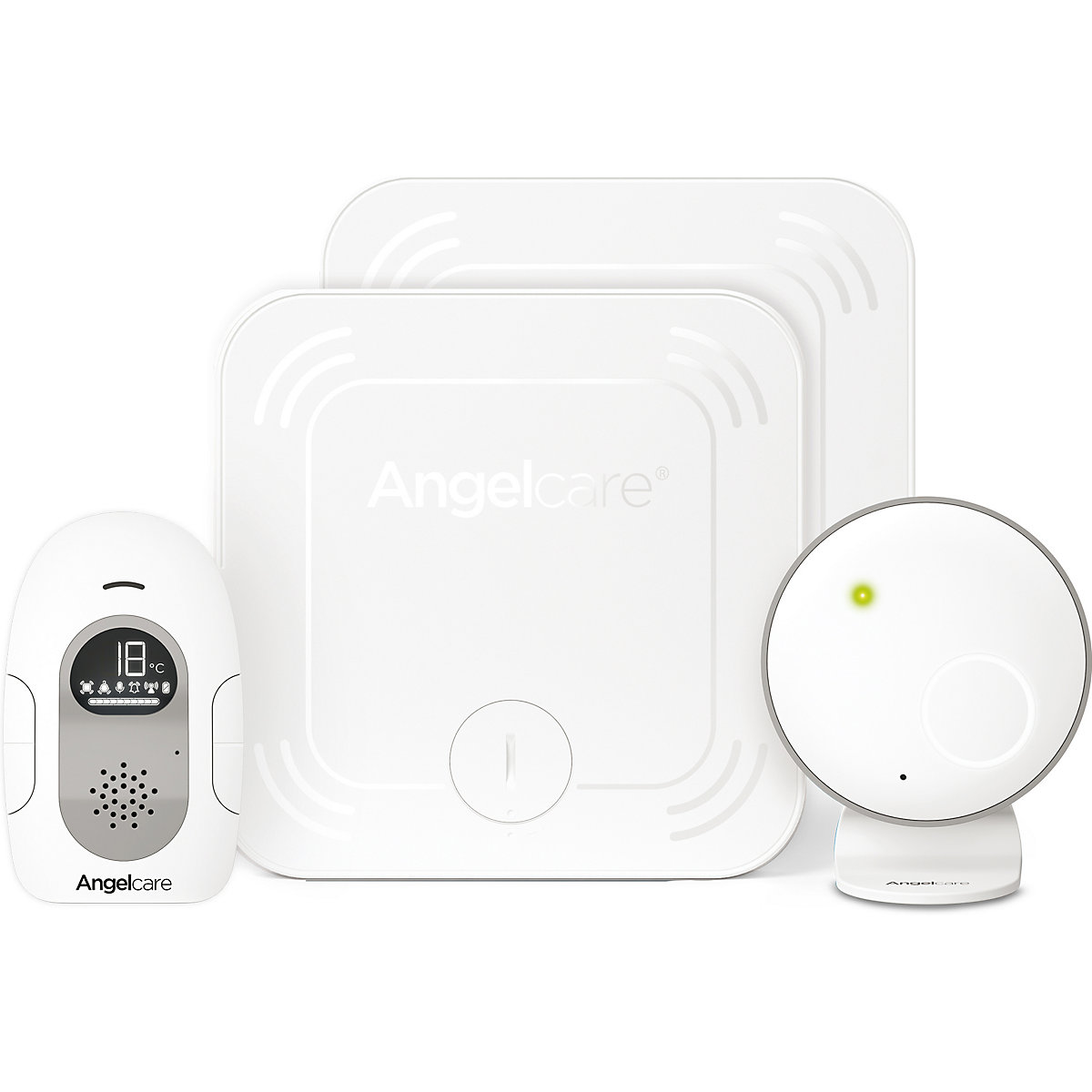 Angelcare® SmartSensor Pro 2: 2-in-1 Baby-Überwachung Audio + Bewegung mit zwei Wireless Sensormatten