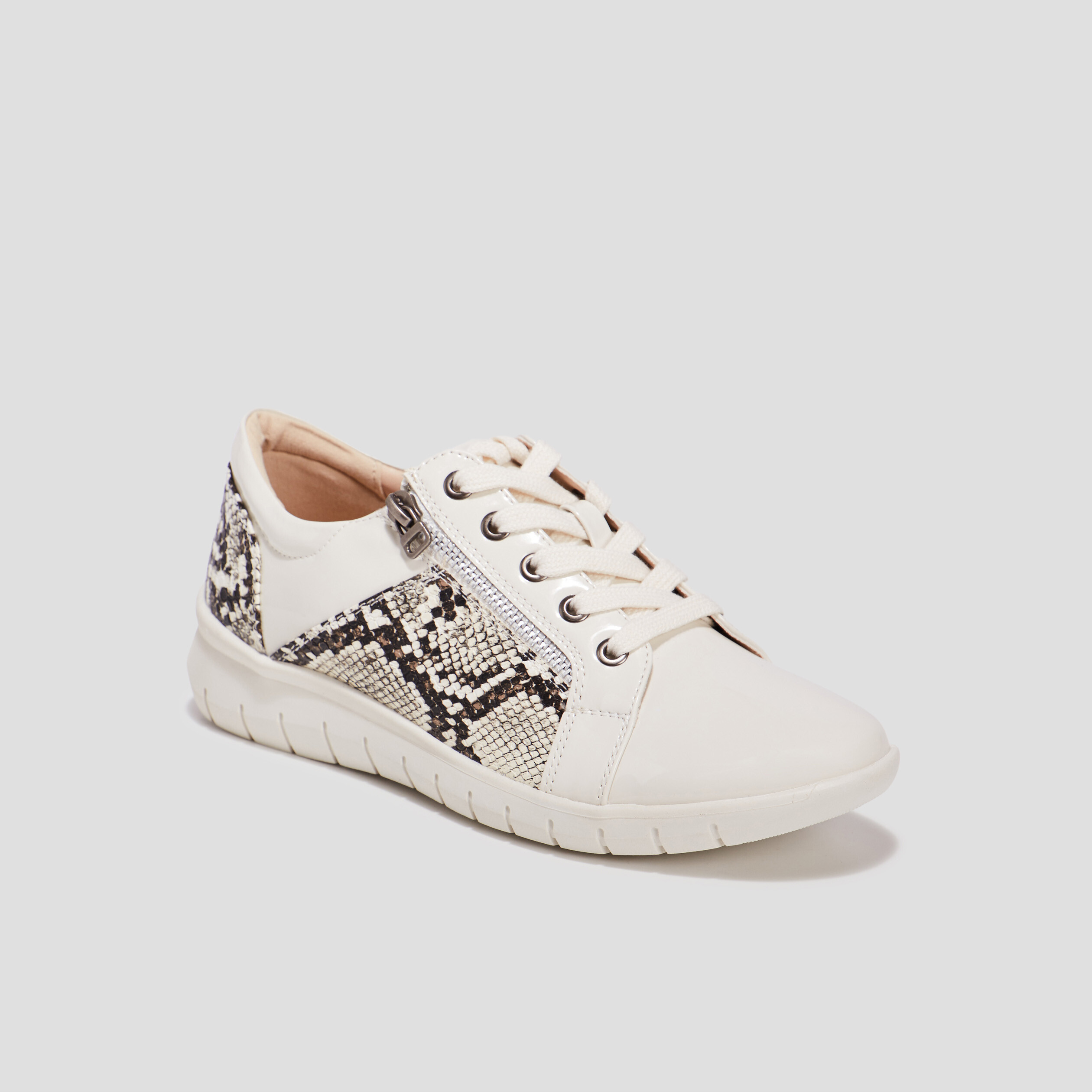 Derbies à lacets pied large blanc femme | La Halle