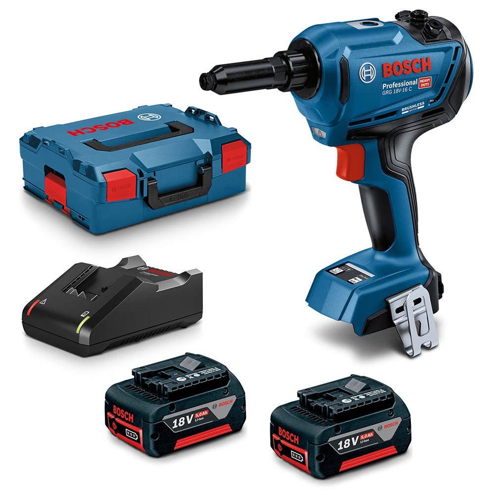 BOSCH 18V 2 x 5.0Ah Rivet Tool Kit 06019K5041
