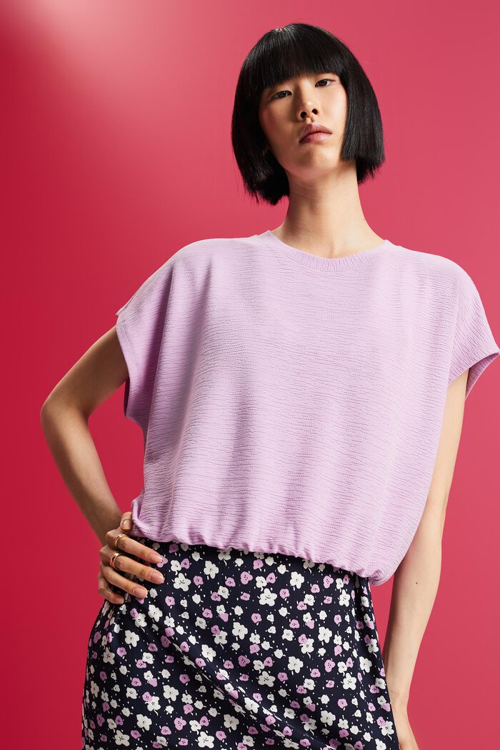Blouson-T-Shirt aus Strick