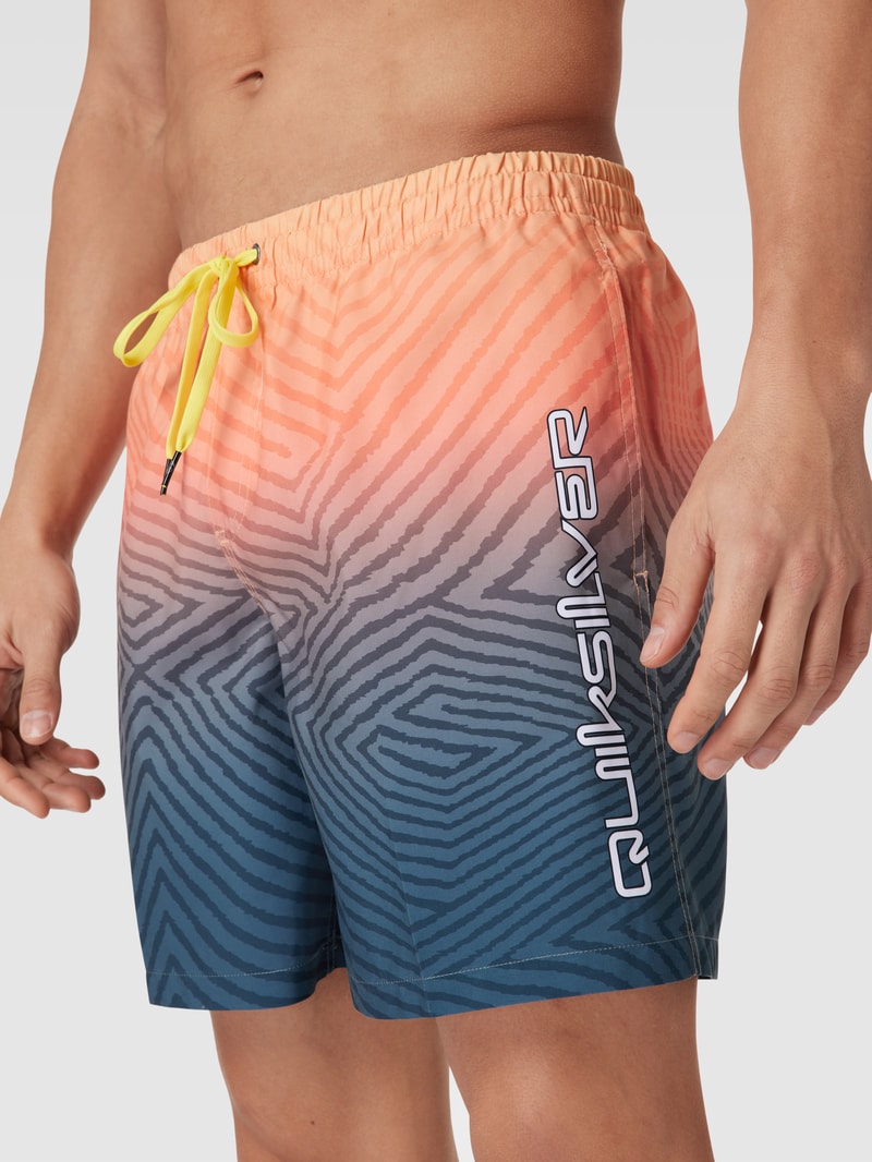Badehose mit elastischem Bund in apricot