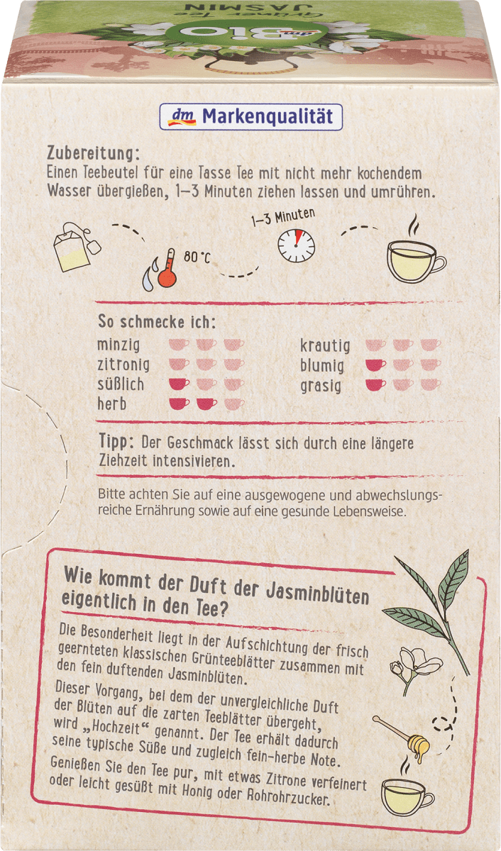 Grüner Tee Jasmin (20 Beutel), 30 g