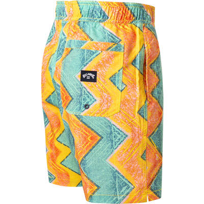 BILLABONG, Boardshorts, Mikrofaser, gold-mint gemustert