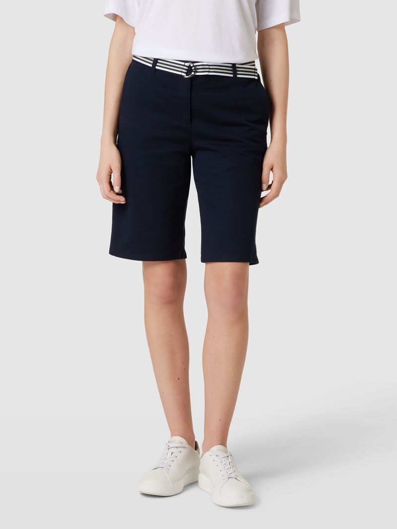 Chino-Shorts mit Leistentasche in dunkelblau