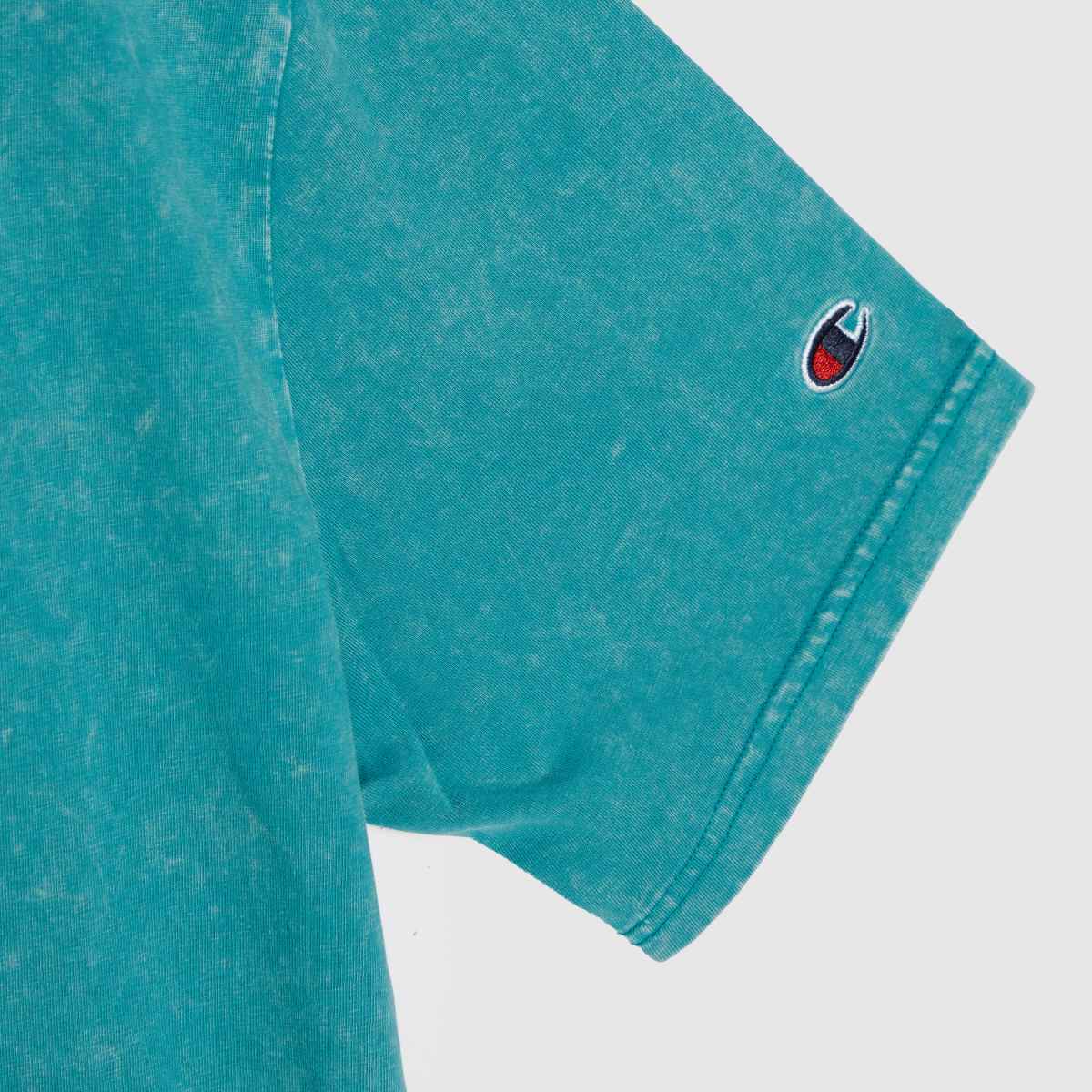 Champion – Grön t-shirt med marmorfärgad tvätt