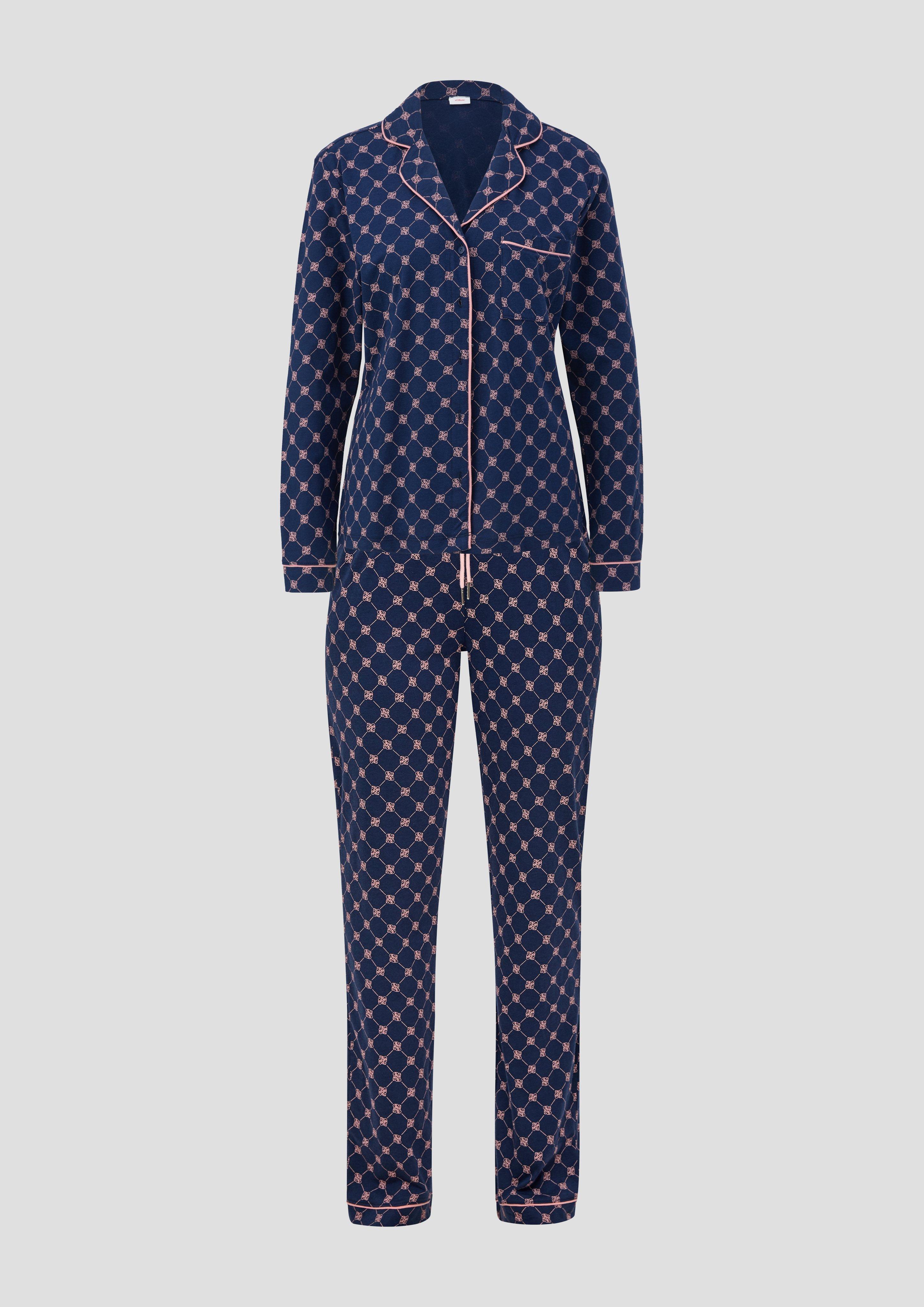 Langes Pyjama-Set mit Schlafmaske  6009207-58A9