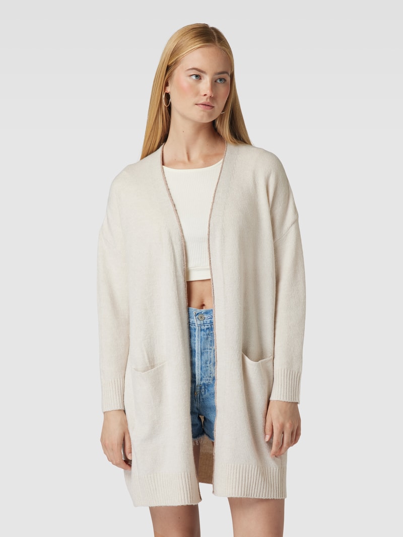 Cardigan mit Eingrifftaschen Modell 'GABRIEL' in ecru meliert
