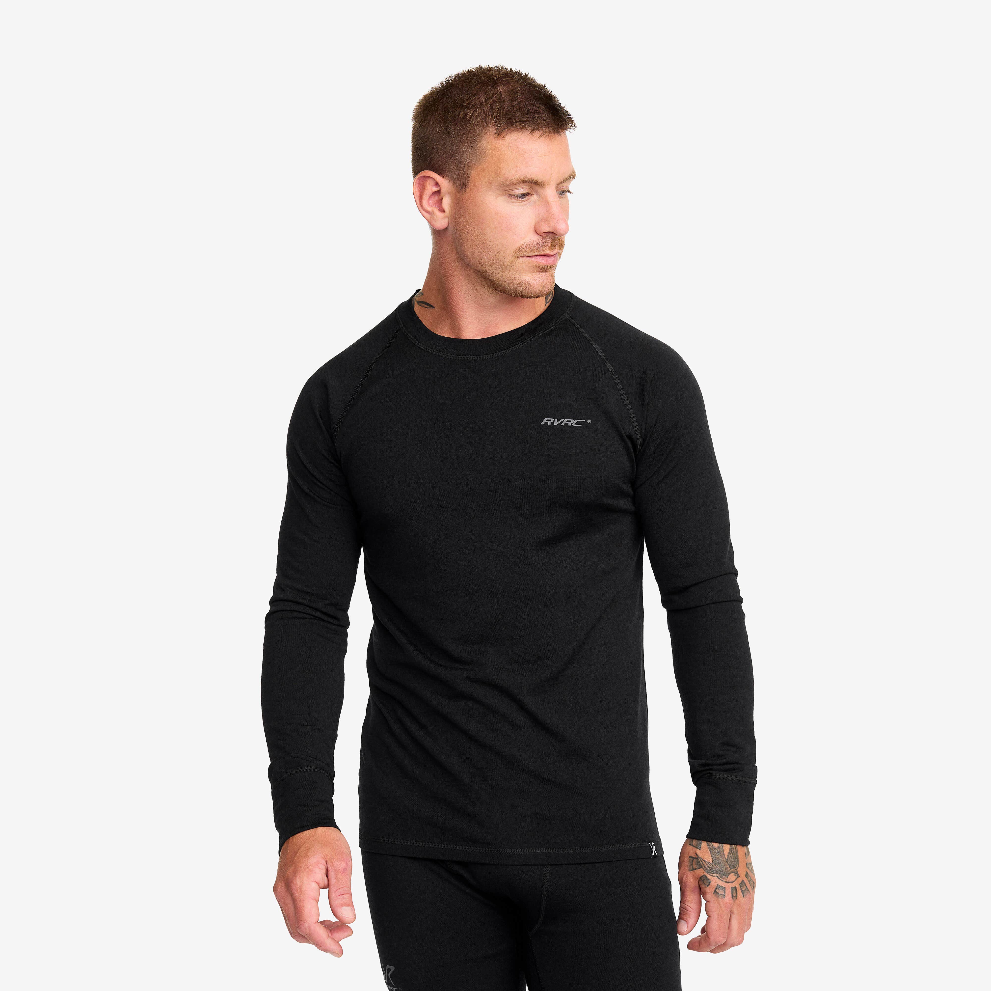 Mount Merino Long Sleeve Top Homme Black