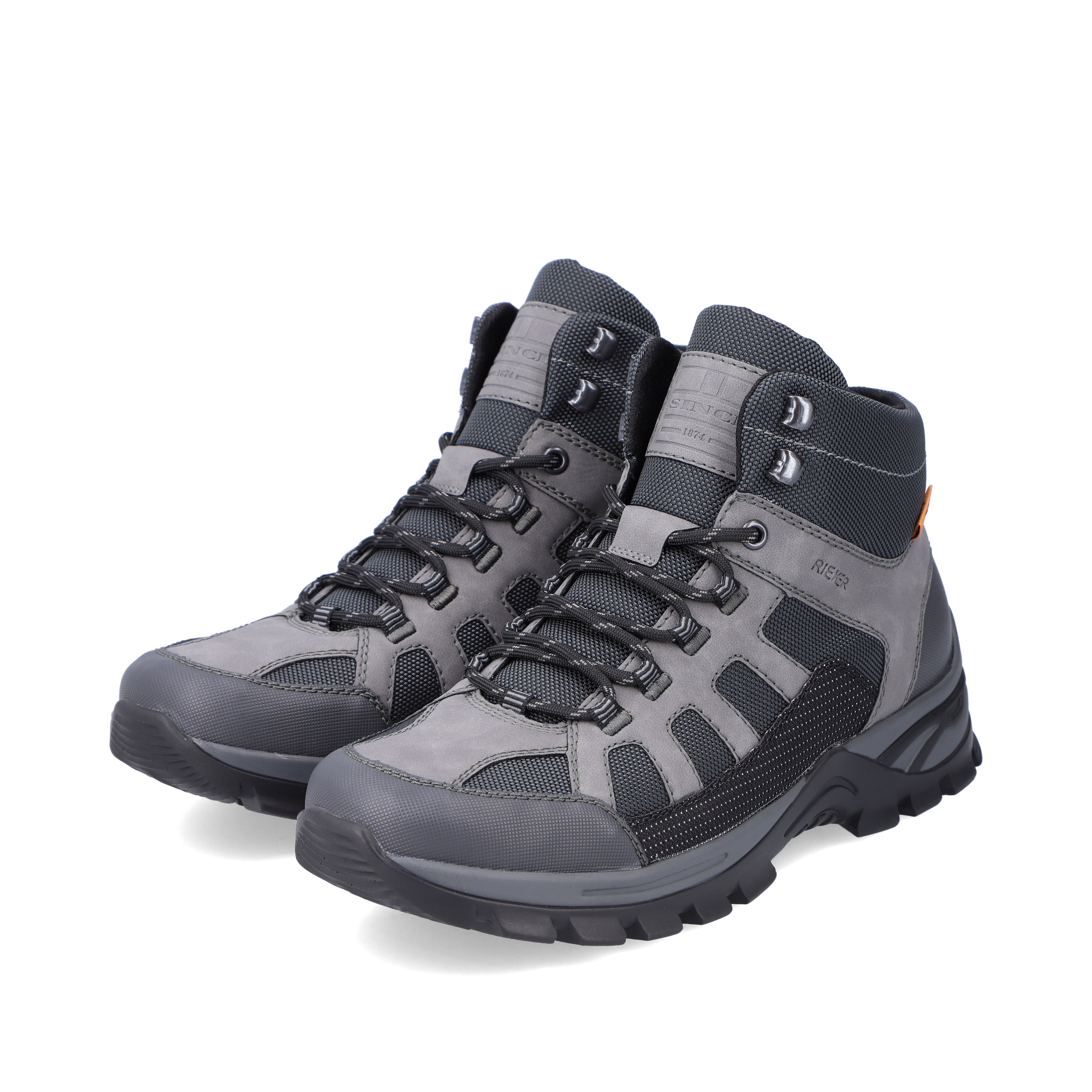 Rieker Herren Schnürstiefel platingrau