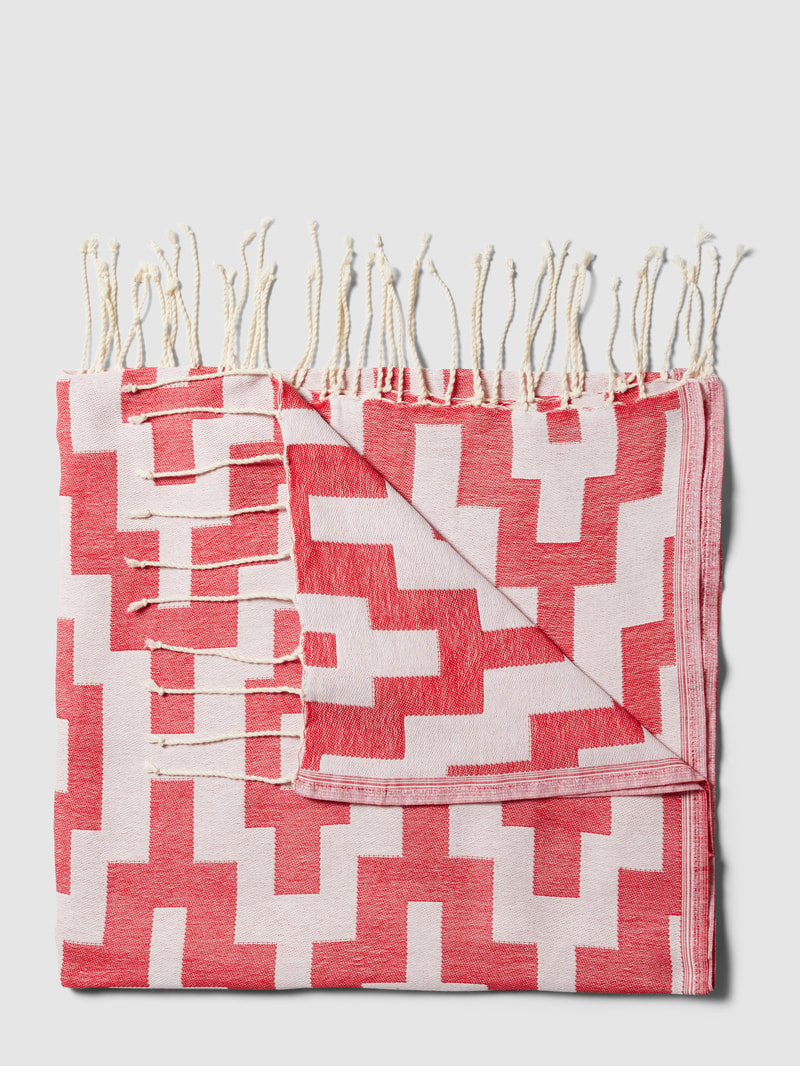 Strandtuch mit Allover-Muster Modell 'FOUTAS LIGHT' in rot