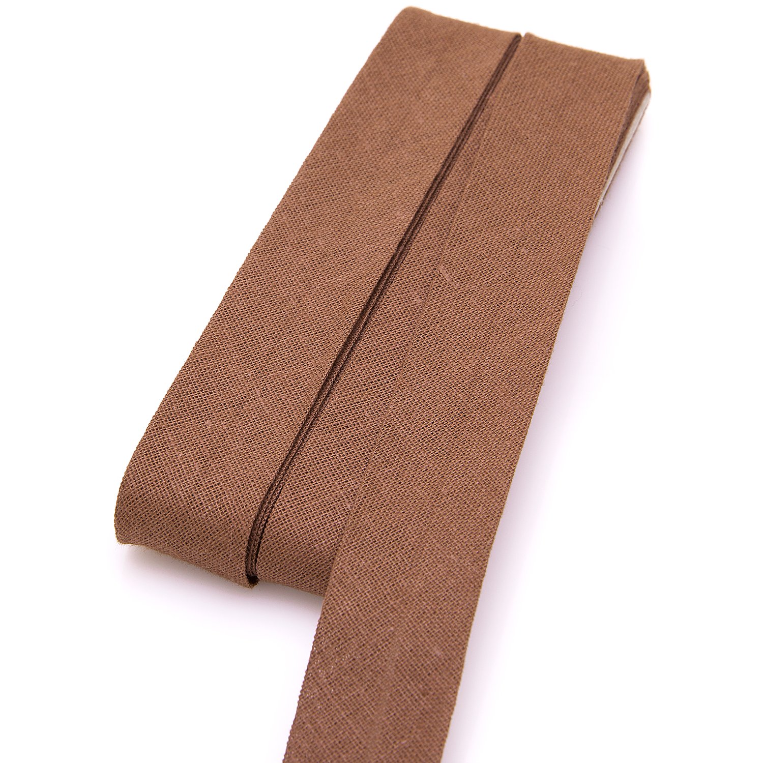 buttinette Baumwoll-Schrägband, rehbraun, Breite: 2 cm, Länge: 5 m