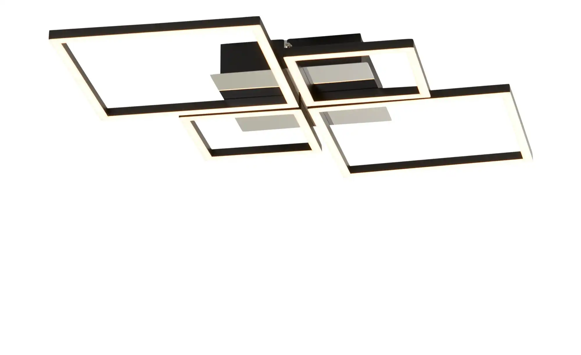 KHG LED-Deckenleuchte, 4-flammig, schwarz/chrom
