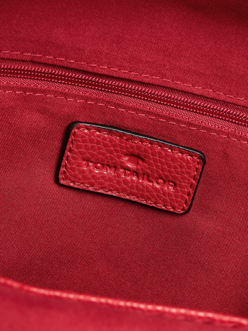 Rucksack in Leder-Optik in rot