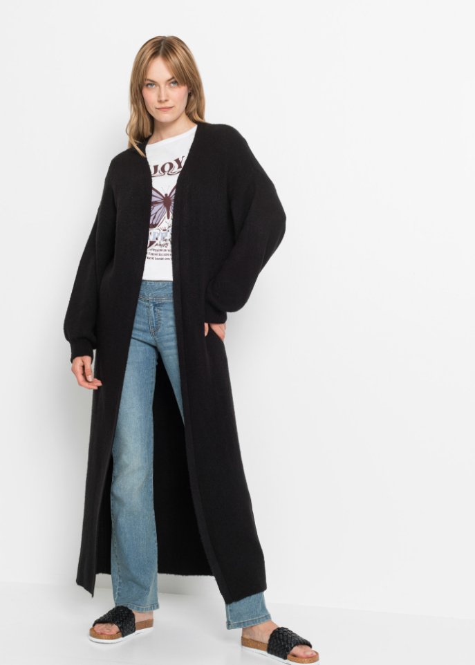Longstrickjacke