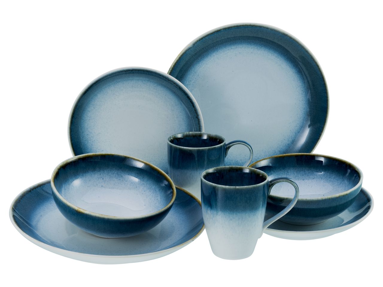CreaTable Cascade blau Kombiservice 8 tlg