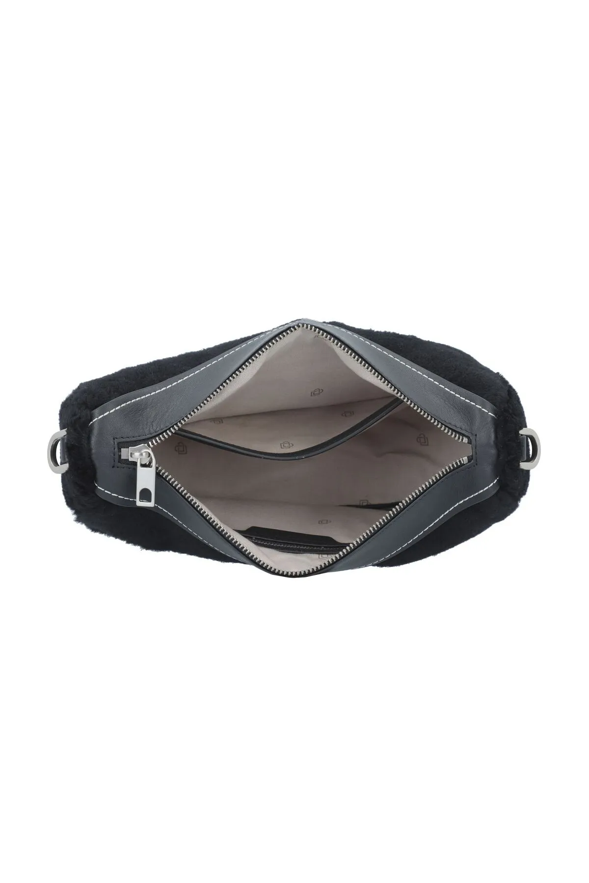 liebeskind  Shearling Handtasche Leder 28 cm