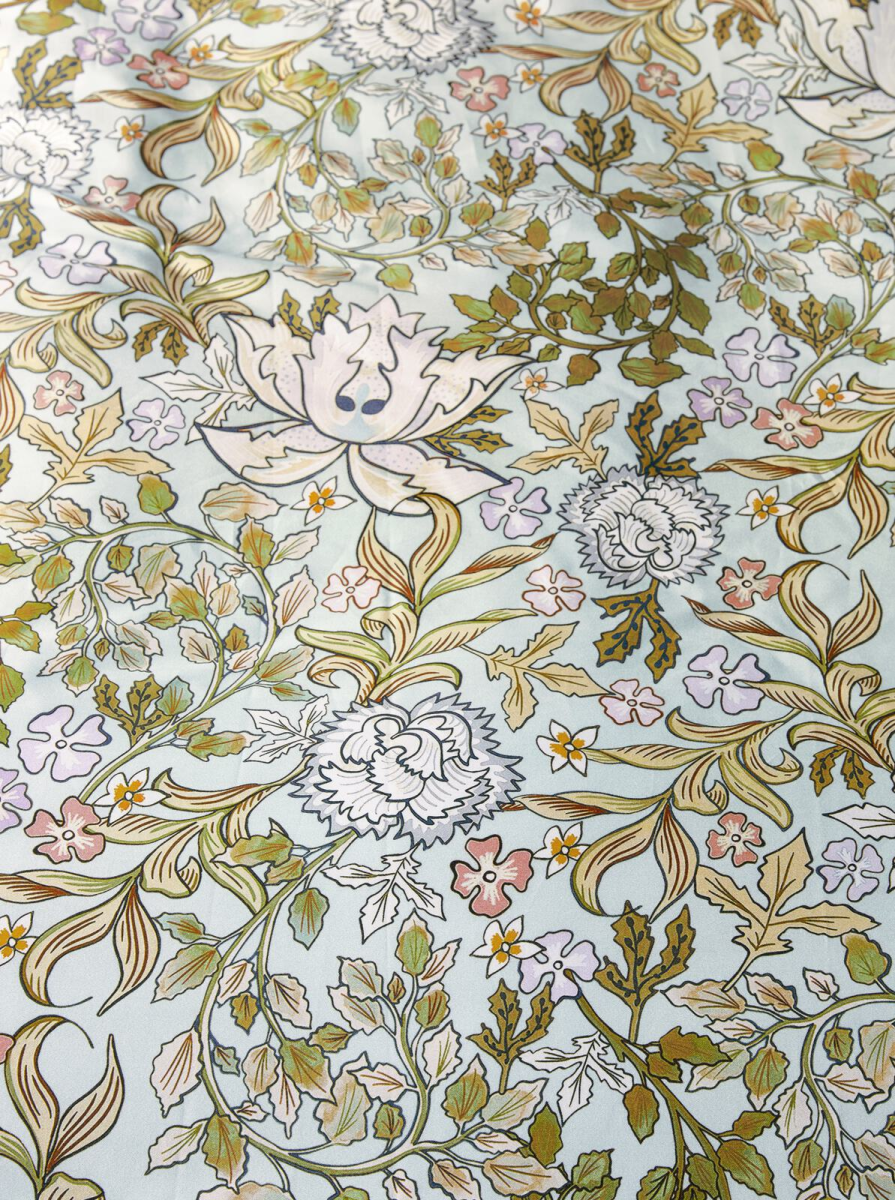Satin Bettwäsche Ophelia Hazy Blue 155 x 220 cm