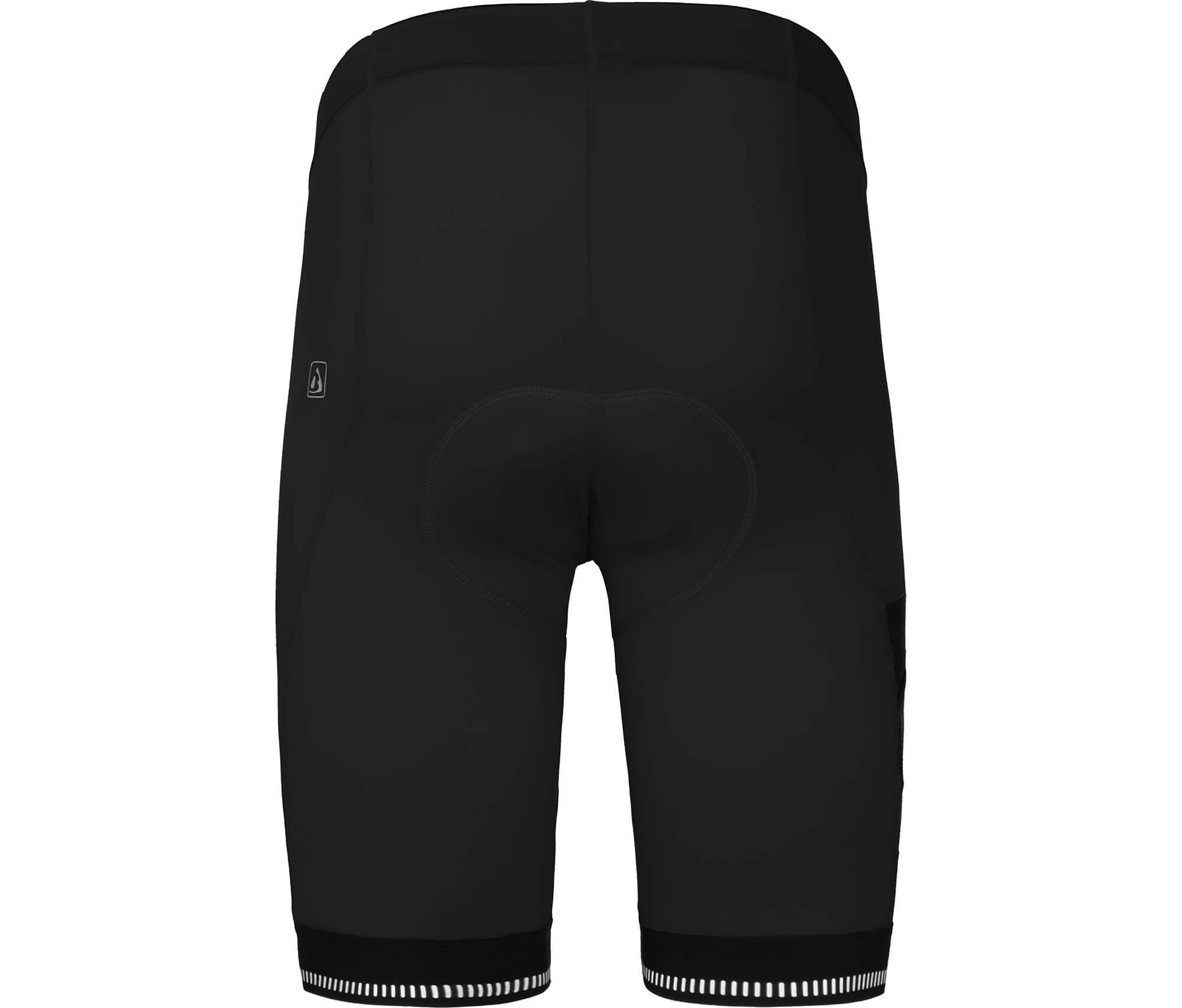 Bergson Fahrradhose KEMI COMFORT Bermuda (mit Sitzpolster) Herren Radshorts, bielastisch, tight, Normalgrößen, schwarz