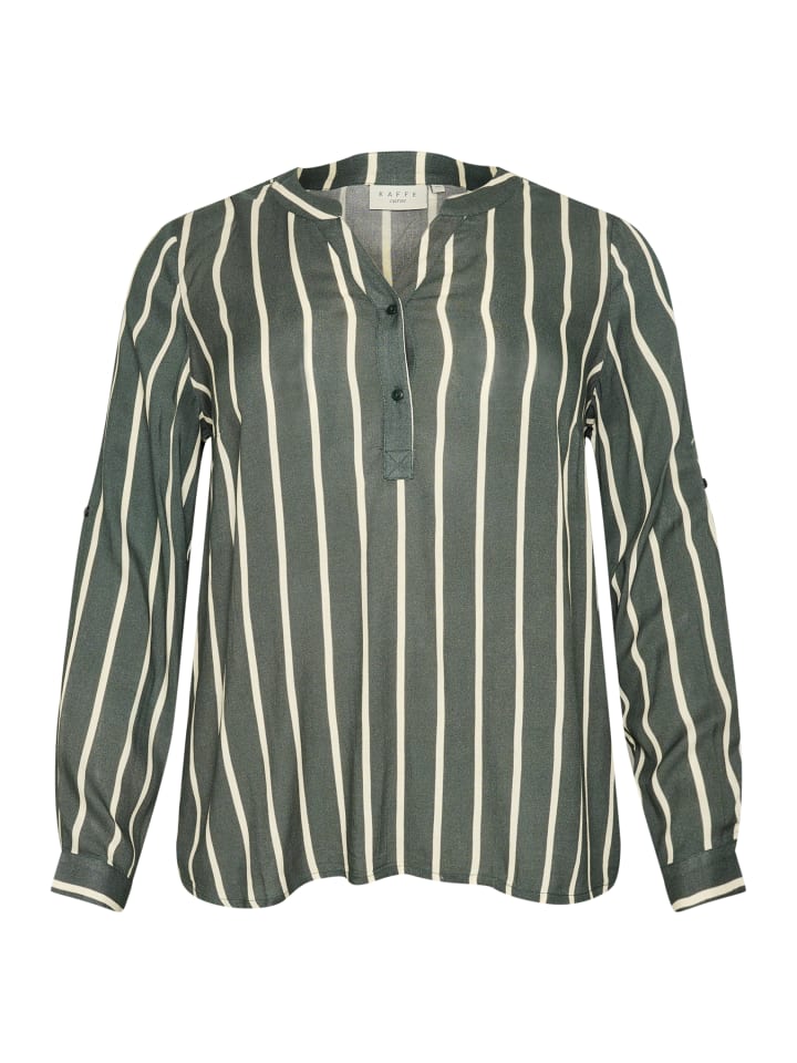 KAFFE curve Langarm-Bluse KCsida in Garden Topiary/Turtledove Str. günstig kaufen